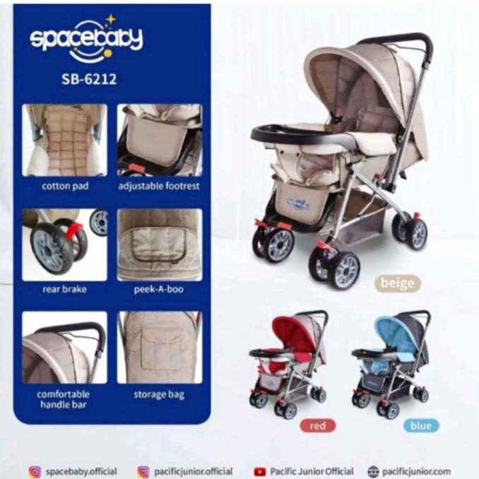 Stroller Space Baby Sb6212 Size Xl 3 Posisi Lapakeno