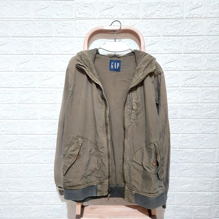 jaket pria PRELOVED JAKET PRIA WITH HOODIE HIJAU ARMY(M5C5) jaket cowok jumbo jaket cowok jaket cowo