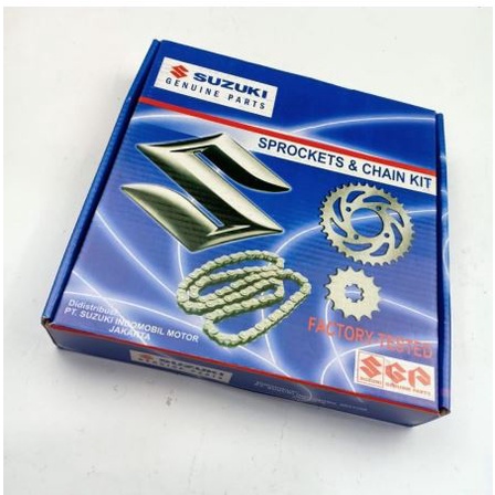 GEAR SET RANTAI MOTOR SUZUKI SMASH NEW TITAN SHOGUN 125 SP