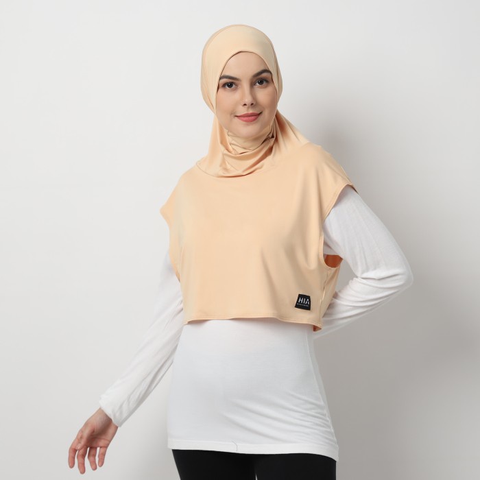 Defines Hia Everywear Adeeva Sport Hijab Instant Slim Spandex Coklat Susu