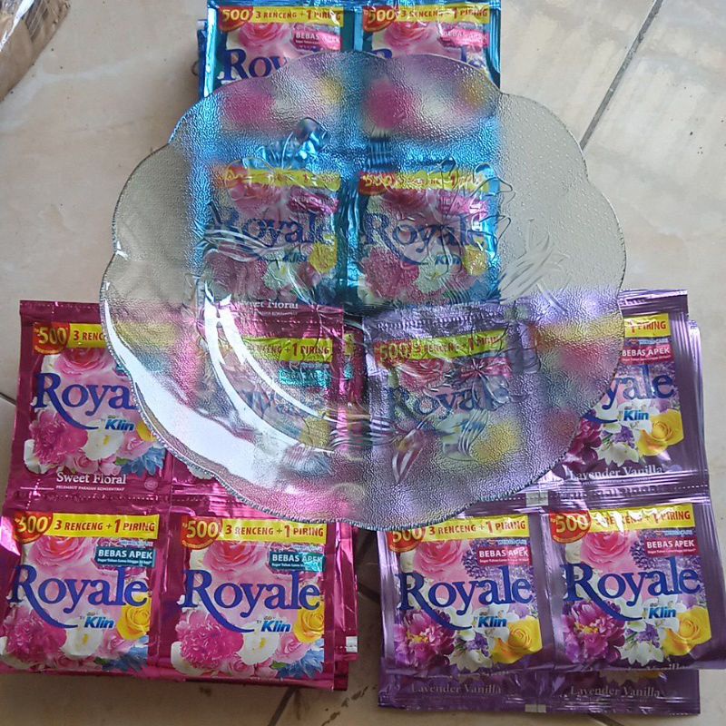 royal pewangi sachet 4 renceng gratis piring