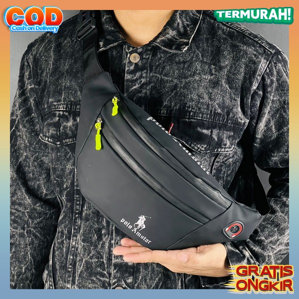 Tas Selempang Slingbag Distro Terbaru Keren Fashion Korean Style Original Outdoor Bahu Cowok Samping