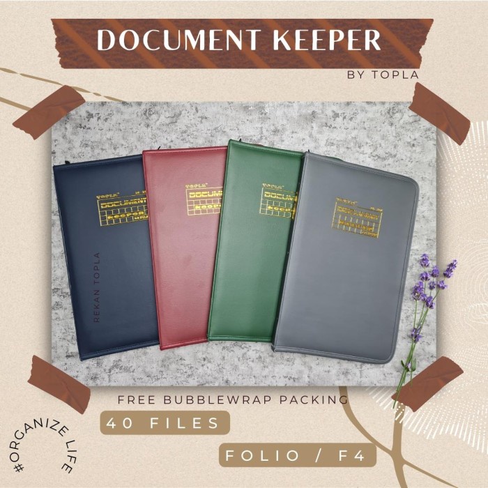 MAP DOKUMEN IJAZAH FOLIO ISI 40 PCS / DOKUMEN KEEPER F4 / ANTI AIR