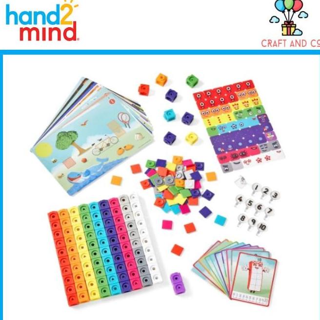 promo Hand2Mind Numberblocks Mathlink Cubes 110 Activity Set Mainan Blok ready stock