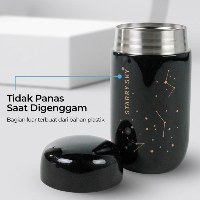 Gelas Botol Tumbler Starry Sky Kopi Teh Stainless Steel 200Ml