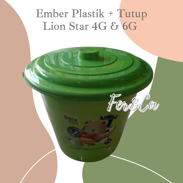 [Q5F78] Ember Plastik Lion Star 4G & 6G Baskom Plastik Ember Mandi + Tutup [W09M\]