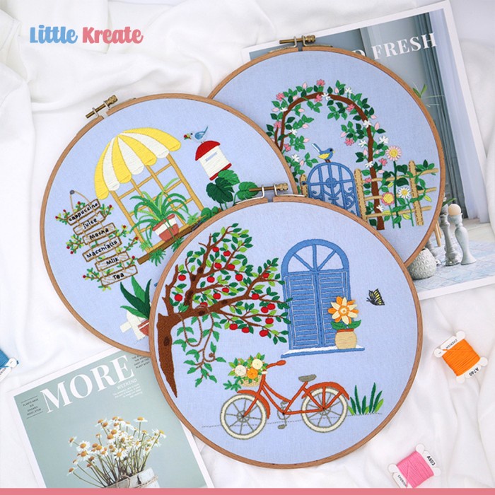 

HE#04 DIY HAND EMBROIDERY KIT / PAKET JAHIT SULAM TANGAN /SET MENYULAM