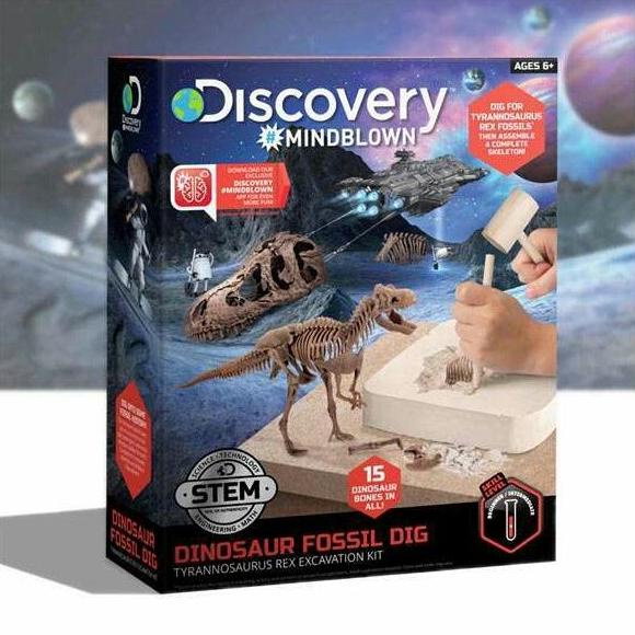 promo Discovery Mindblown Dinosaur T-Rex Excavation Kit Skeleton Fossil Dig ready stock
