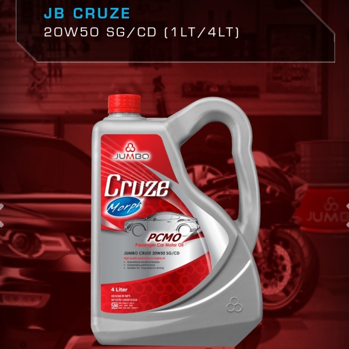 Oli Mesin JUMBO CRUZE PCMO 20W50/20W-50/20-W50 Api SG/CD (4L/4 L) terbaik