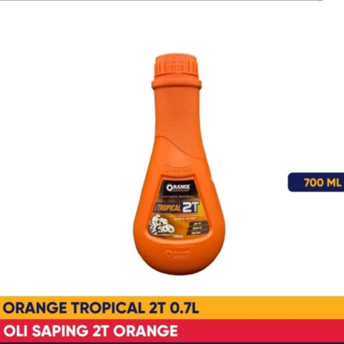 ORANGE Tropical 2T Oli Samping 2 Tak/2Tak Api TC Jaso FC ISO EGC (0,7L terbaik
