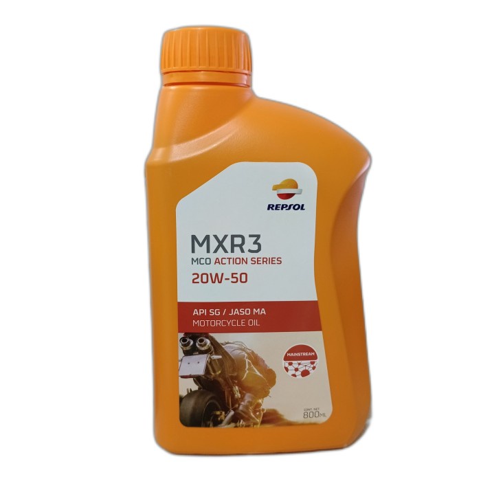 Oli Motor REPSOL MXR3 MCO 20W50/20W-50/20-W50 Api SG/Jaso MA 0.8L/800 terbaik