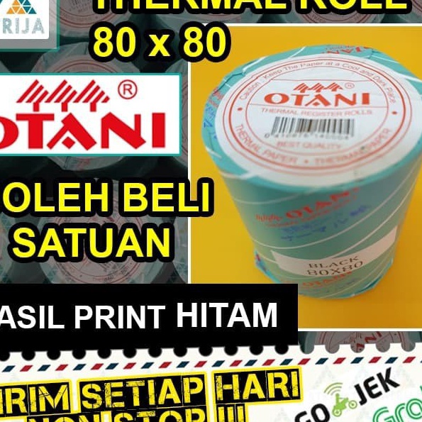 

(ご11L.➤K] Thermal Roll OTANI Black 80x80 Core 19. Kertas Termal Struk Kasir / berkualitas.