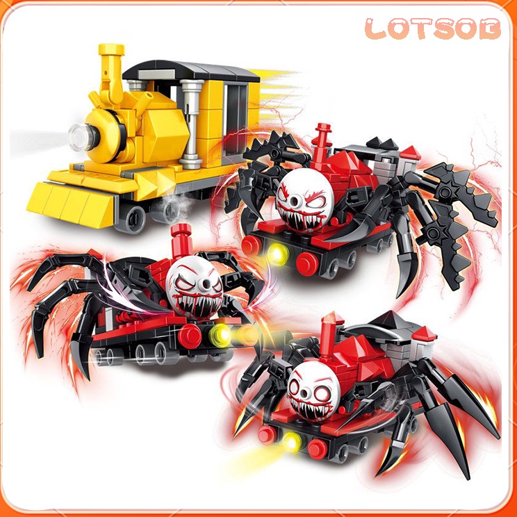 ➵EAc Choo Choo Charles LEGO Horror Game Charles Kereta Kecil Thomas Spider Train Blok Bangunan Maina