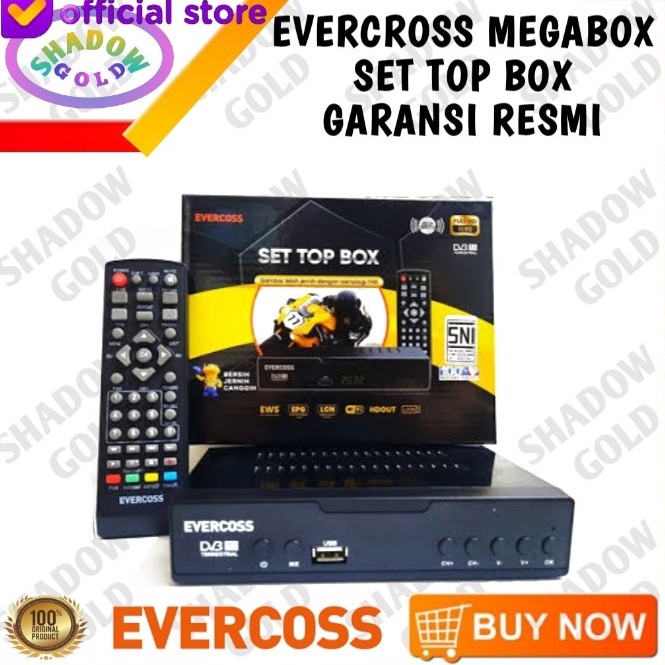 OM Evercoss Megabox STB Set Top Box TV Digital GARANSI RESMI ⁂ W •