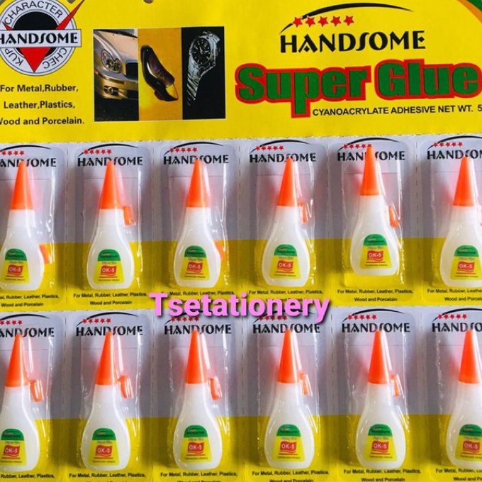 

[LP➤.H㊛) 12 PCS - LEM KOREA RENCENG BOTOL LEM SETAN SUPER GLUE ORIGINAL HANDSOME BOND 5gramanah!