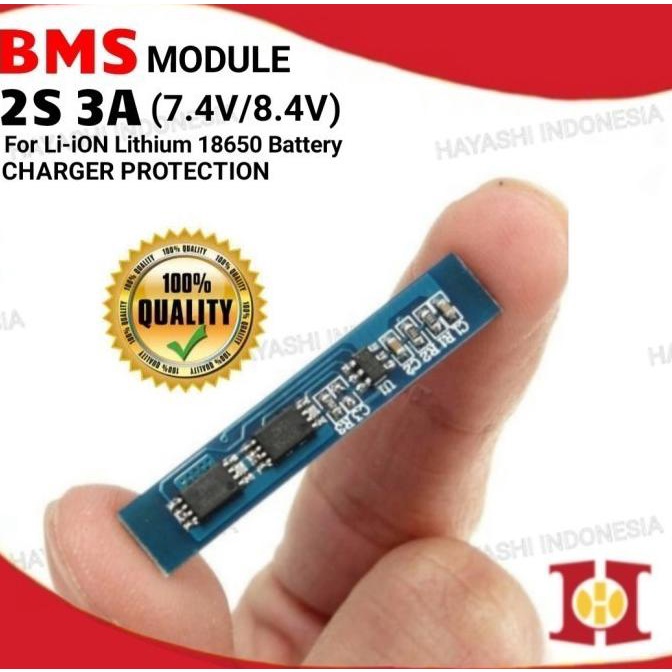 Modul BMS Battery Charger Protection Pelindung Baterai 18650 2S 3A