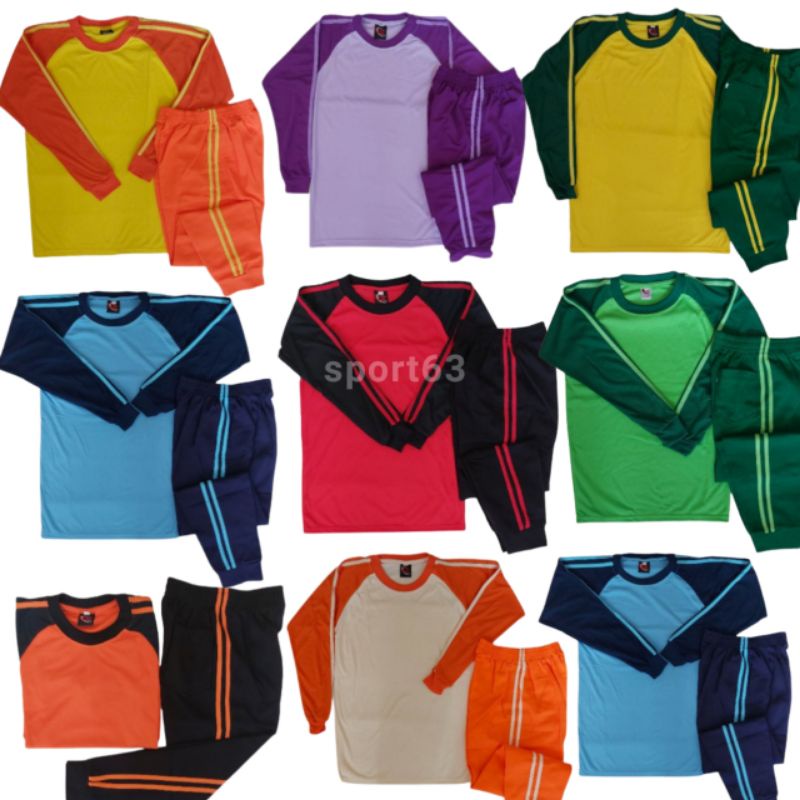 SATU SET SERAGAM SEKOLAH ANAK SD-SMP/SETELAN OLAHRAGA ANAK SD LENGAN PANJANG/BAJU OLAHRAGA ANAK SD/