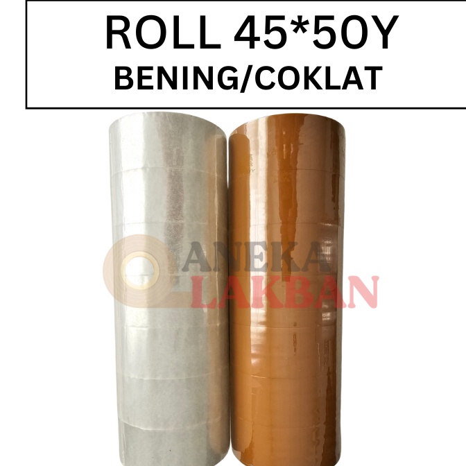 

[✓WRT-☼) [1 ROLL ISI 6 PCS] HORICI LAKBAN OPP BENING COKLAT 2" INCH 45MM x 50 Yard ISOLASI BENING COKLAT TERMURAH / treending..
