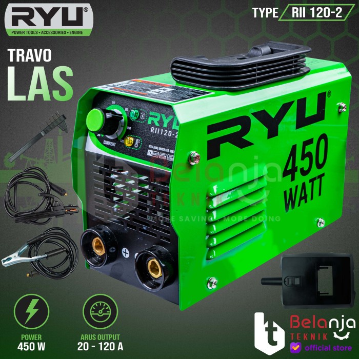 Ryu Travo Las Inverter RII 120-2 IGBT 450 Watt Mesin Trafo Las Listrik keren