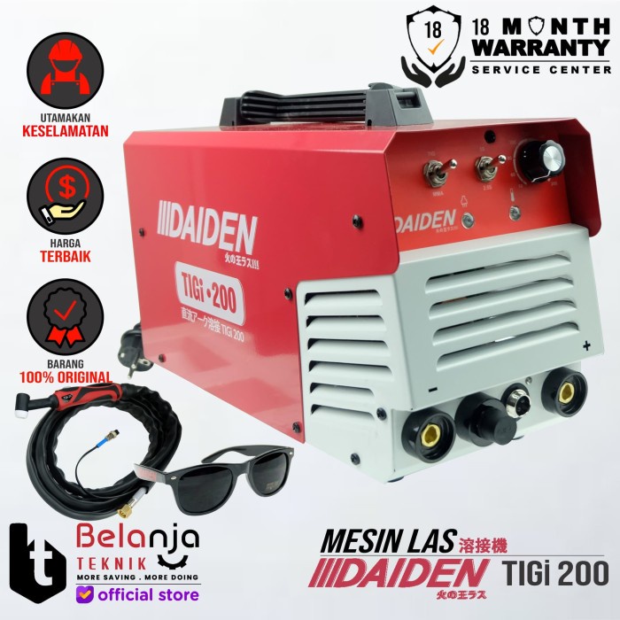 Daiden TIG 200 A TIGi 200 Travo Las Mesin Las Argon Stainless Trafo keren