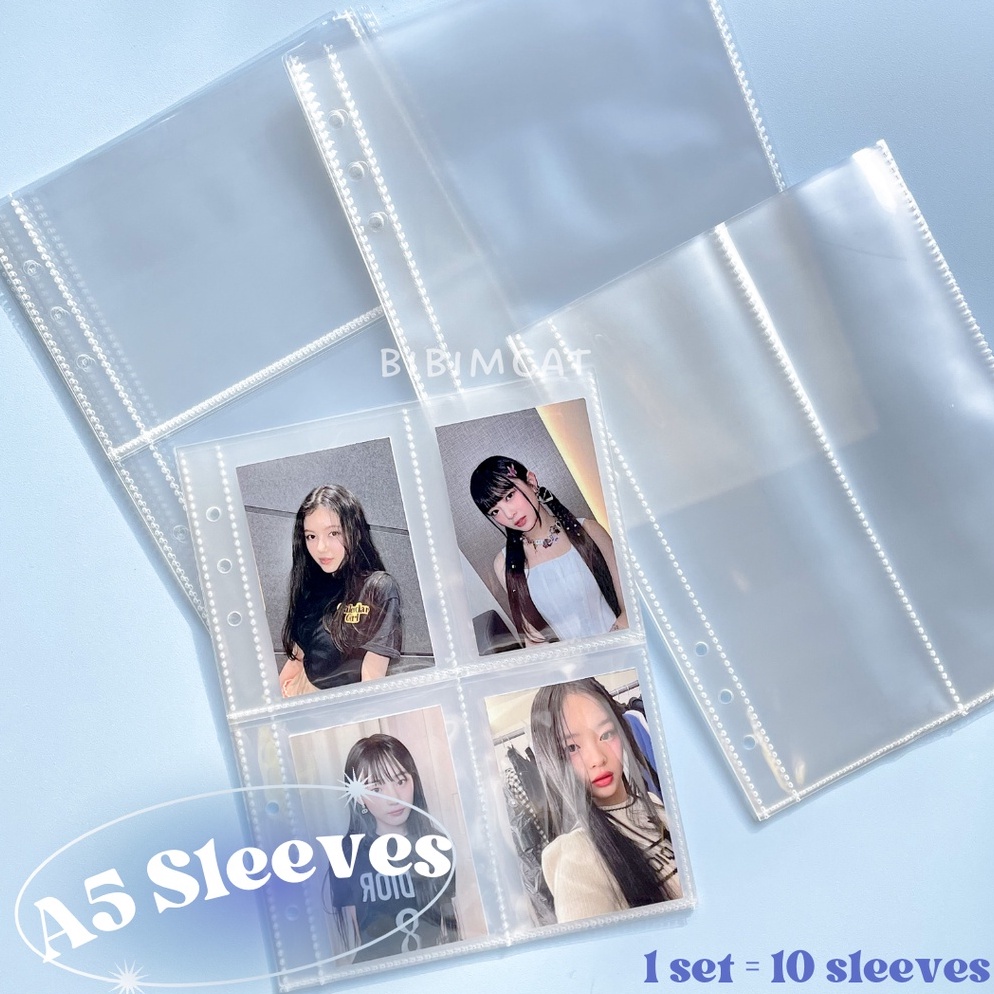 

Murah (A5 Size) 10 Lembar Sleeve Binder A5 6 Ring - ONE Sided EKF