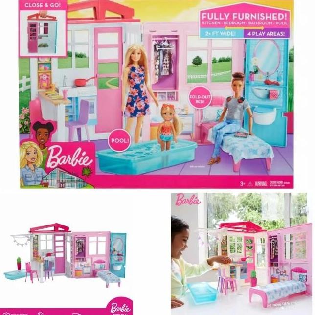 Barbie 2-Story House - Rumah Boneka Barbie - Rumah Barbie Original Non