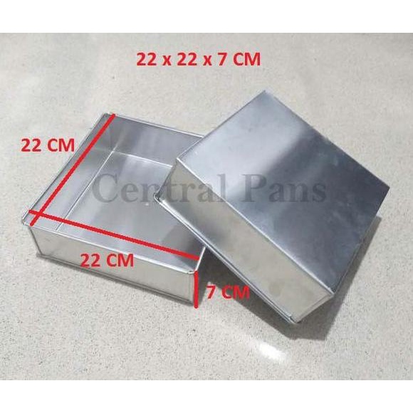 ,,,,,,,] Loyang Roti / Loyang Bolu / Loyang Kotak 22 x 22 x 7 CM