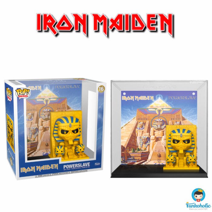 PROMO FUNKO POP ALBUMS ROCKS IRON MAIDEN - POWERSLAVE WITH ACRYLIC CASE #16 TERBARU