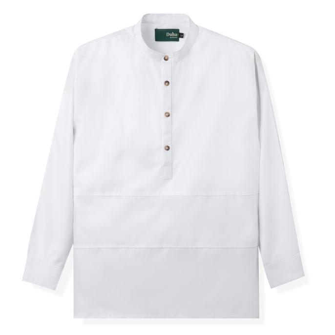Baju Muslim Duha Muslimwear - Fadl Shirt - Pearl White