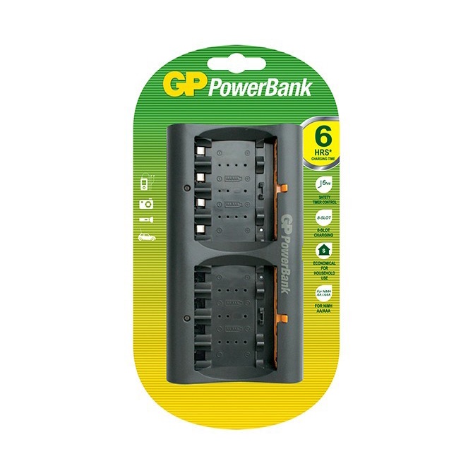 GP Powerbank battery Charger 8 Slots AA & AAA ( PB22 )
