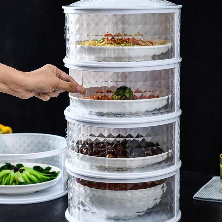 Harga Termurah Tempat makan 4susun Tudung saji 4 susun Rak makanan 4 tingkat 4 layer diamond Terbata