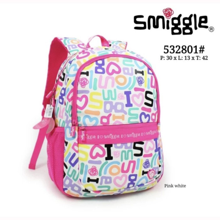 ✿KOP✿ Tas Smiggle Backpack Ori I Love Smiggle/ Kado/ Tas Ransel Anak TERBARU