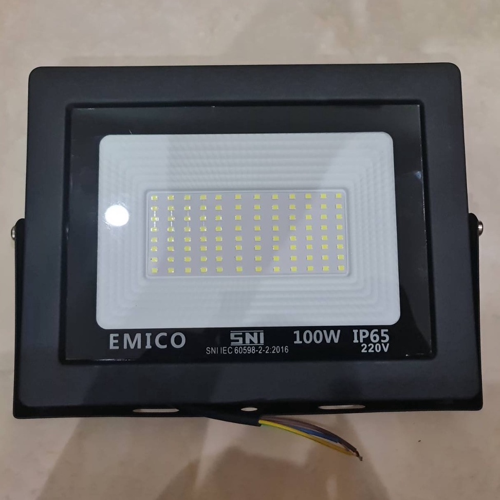 ➼ Lampu Sorot 100W PUTIH Emico/Lampu Tembak LED 100 Watt IP65 EMICO ✧ ➔