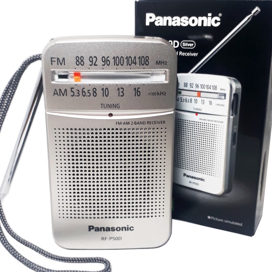 (☼✔ O12D) Radio Mini Panasonic RF-P50D AM-FM Radio Saku Suara Jernih /amanaah