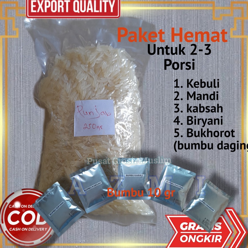 

←➲❊✩ Paket Hemat Beras basmati dan Bumbu Nasi Kebuli Kabsah Biryani Mandhi Instan Untuk 1-3 Orang Paling Popular