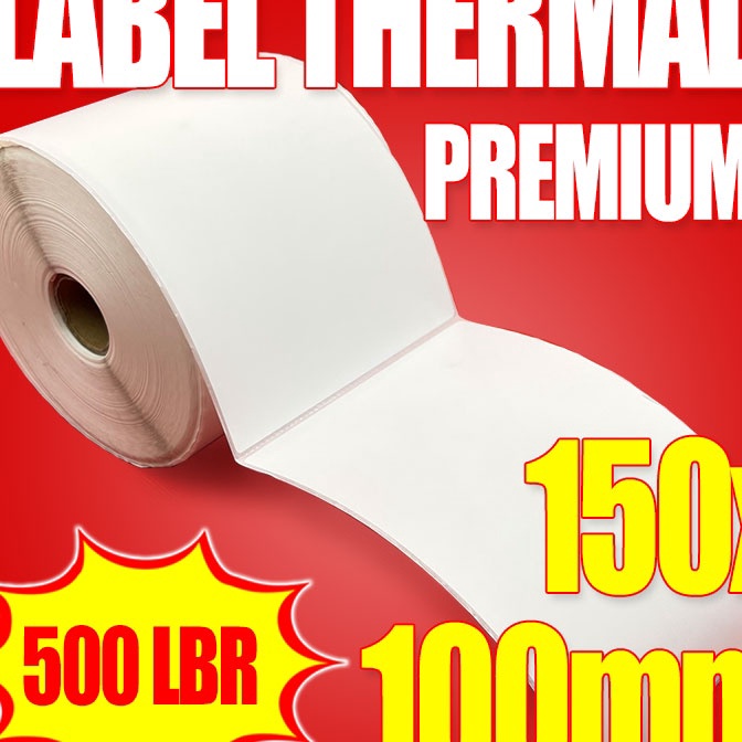 

(NJ♥.F✓> Label Thermal 100x150mm Roll / Sticker Label Barcode Isi 500pcs Premiumsuper.kerren.