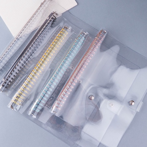 

(»U/8Qご) Binder Bahan PVC RING Warna PASTEL A5 B5 / map Binder Plastik ring 20 dan 26 lubang aamanah!