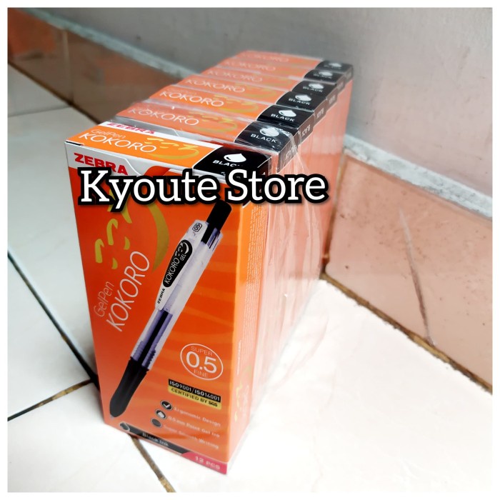 

Terbaru Satu Lusin Pak Pulpen Gel Zebra Kokoro Hitam Alat Tulis Murah _.