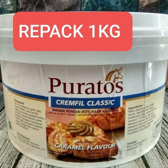 Selai Karamel Caramel Puratos Cremfill Filling Topping Isian Roti 1KG