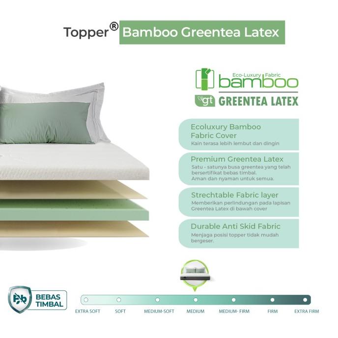 Topper Bamboo Greentea Latex Quantum