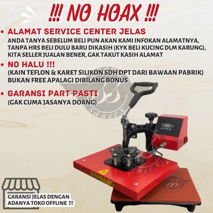 Mesin Press Kaos Swing 23 X 29 600 Watt