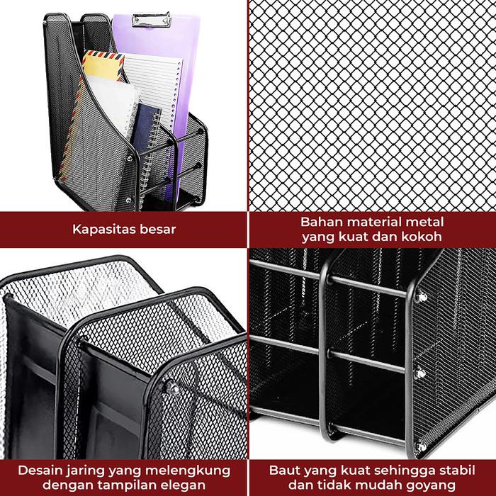 

FILE BOX FOLDABLE STEEL RAK PENYIMPANAN DOKUMEN 2 SEKAT JARING BESI