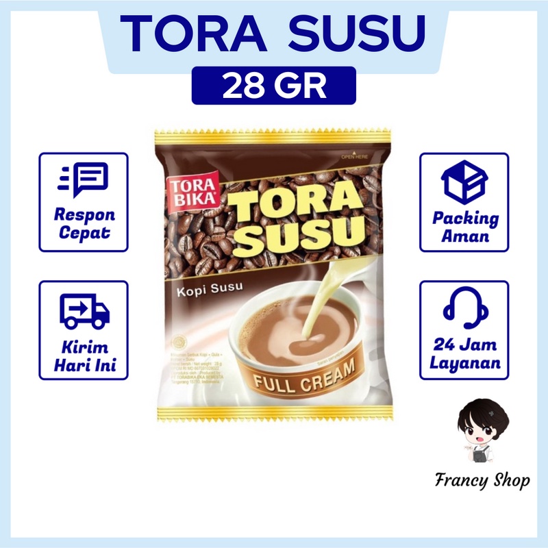 

Kopi Instan Sachet Tora Bika Kopi Susu 28 gr