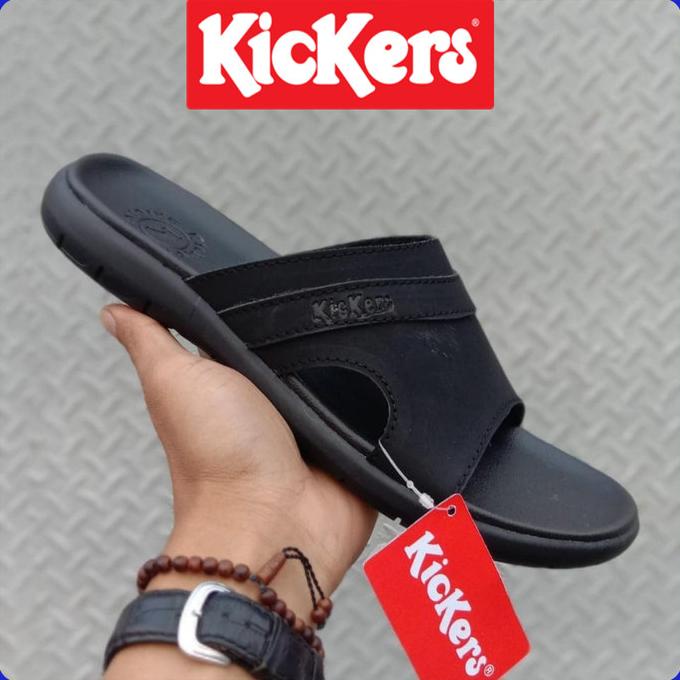 sandal Kickers pria kulit asli - sandal kulit asli - sandal selop pria