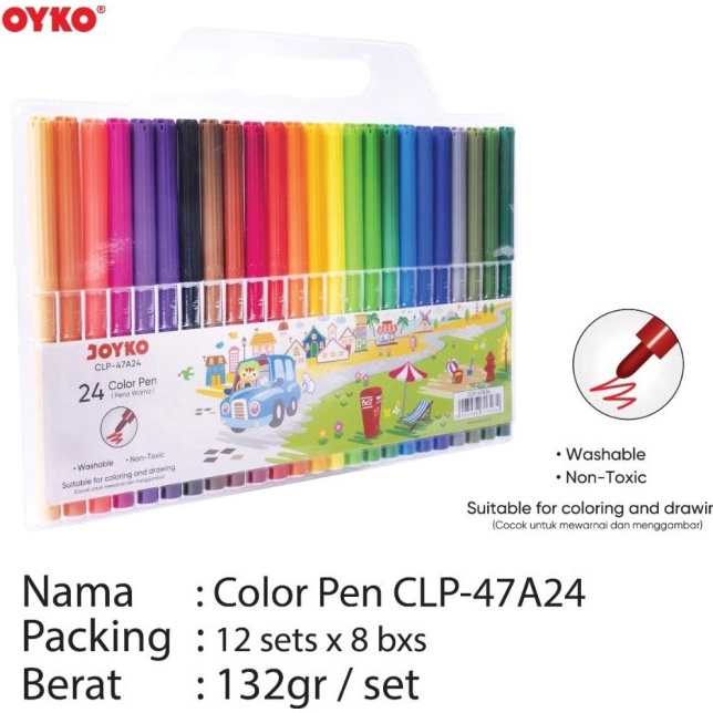 

✰Terbaru❄ [D] Color Brush Pen Joyko CLP-47A24 (24pcs) C33 ➘