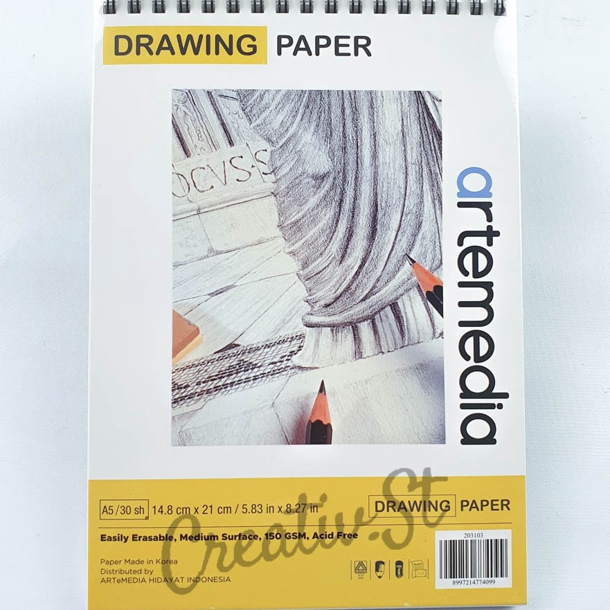 

[ZT☞-M✯> Artemedia Drawing Book Sketch Book A5 30 Sheet Buku Sketsa Gambar Pensil Charcoal Arang/ berkualitas.!