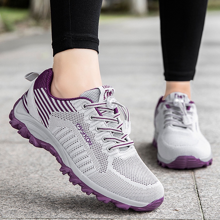 HARGA BERSAHABAT FOKU Sepatu Sneakers Wanita Kasual Sepatu Wanita Luar Bernapas Non-Slip Sport Shoes