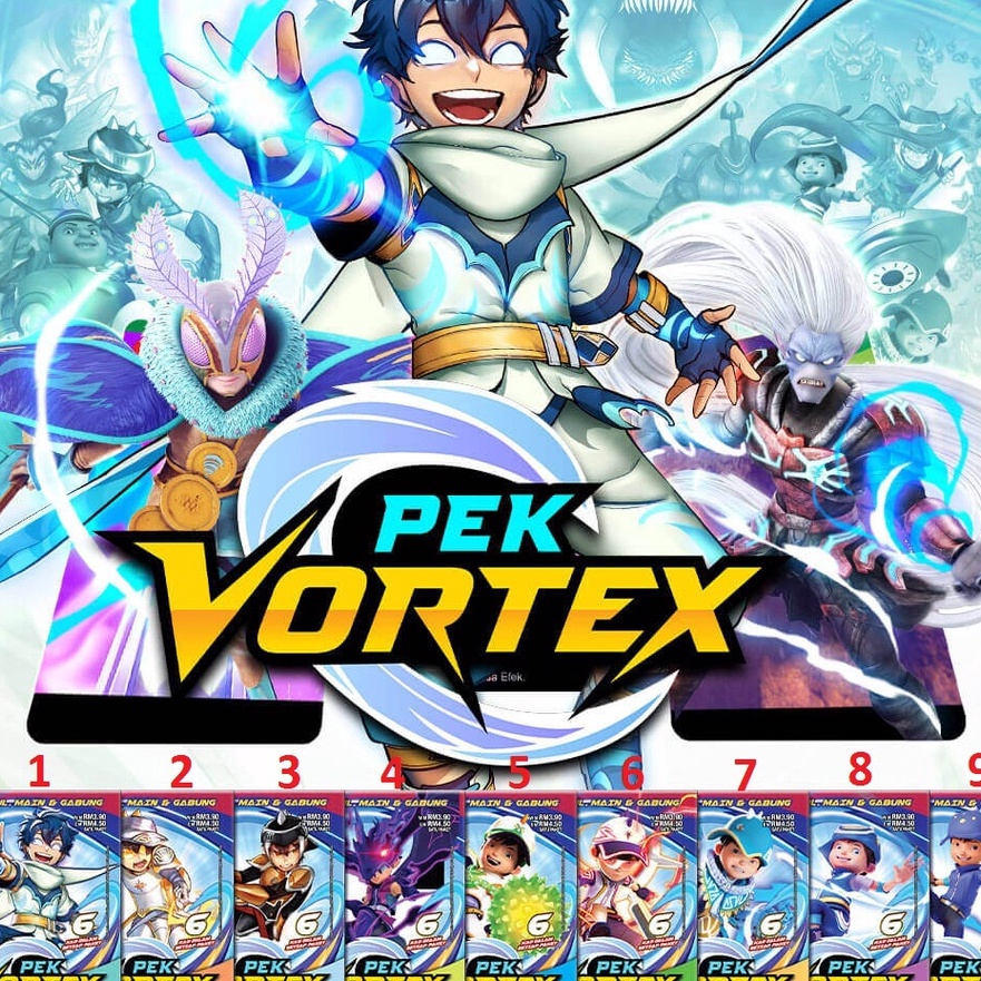 [❣N❦L L> Boboiboy Galaxy Card Original Monsta Malaysia - Vortex - Satria-muurah