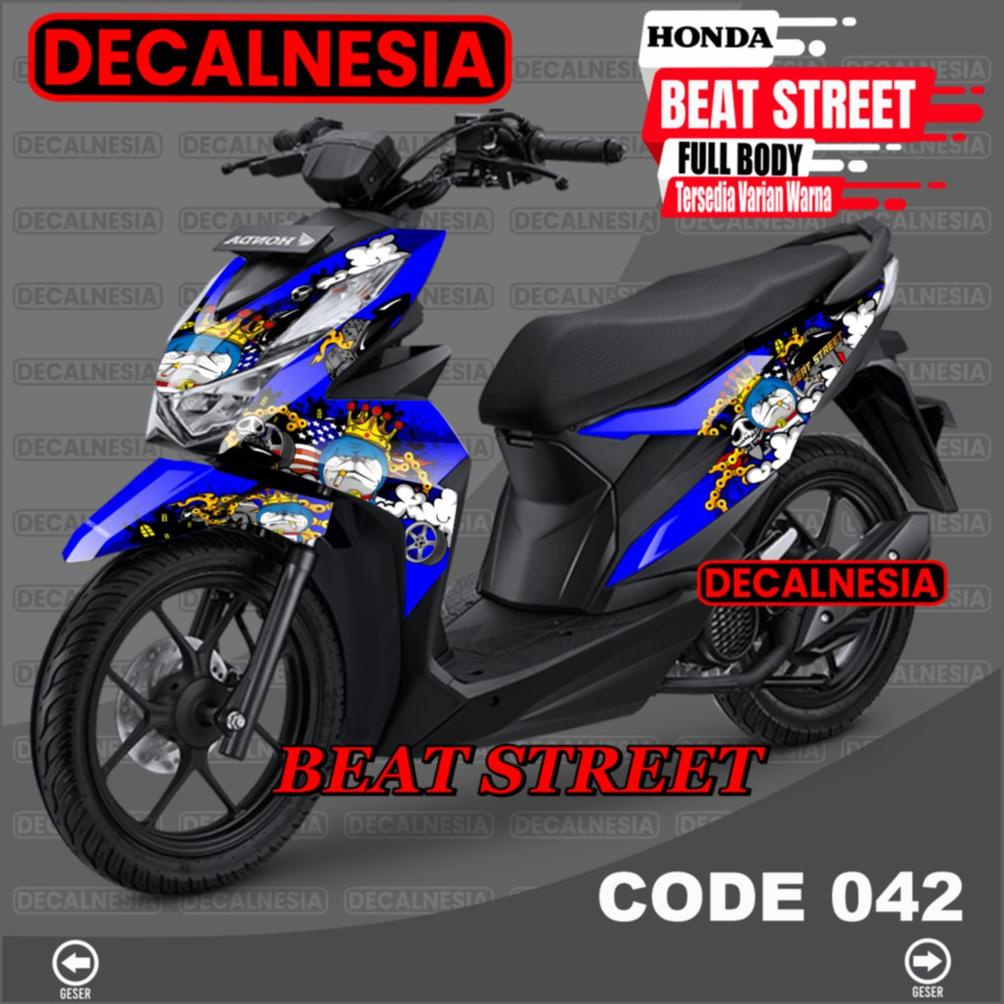 Decal Beat Street FullBody Stiker Motor 2021 2022 Variasi Sticker Aksesoris Doraemon Zombie C042