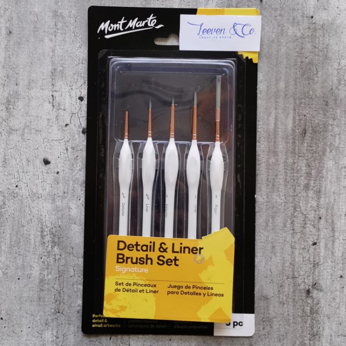 

MONT MARTE DETAIL & LINER BRUSH SET 5PCS